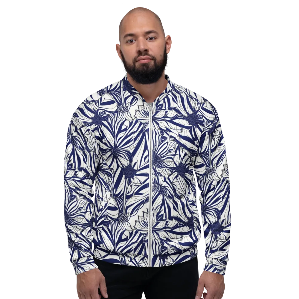 Navy Botanica on Bomber Jacket — Front
