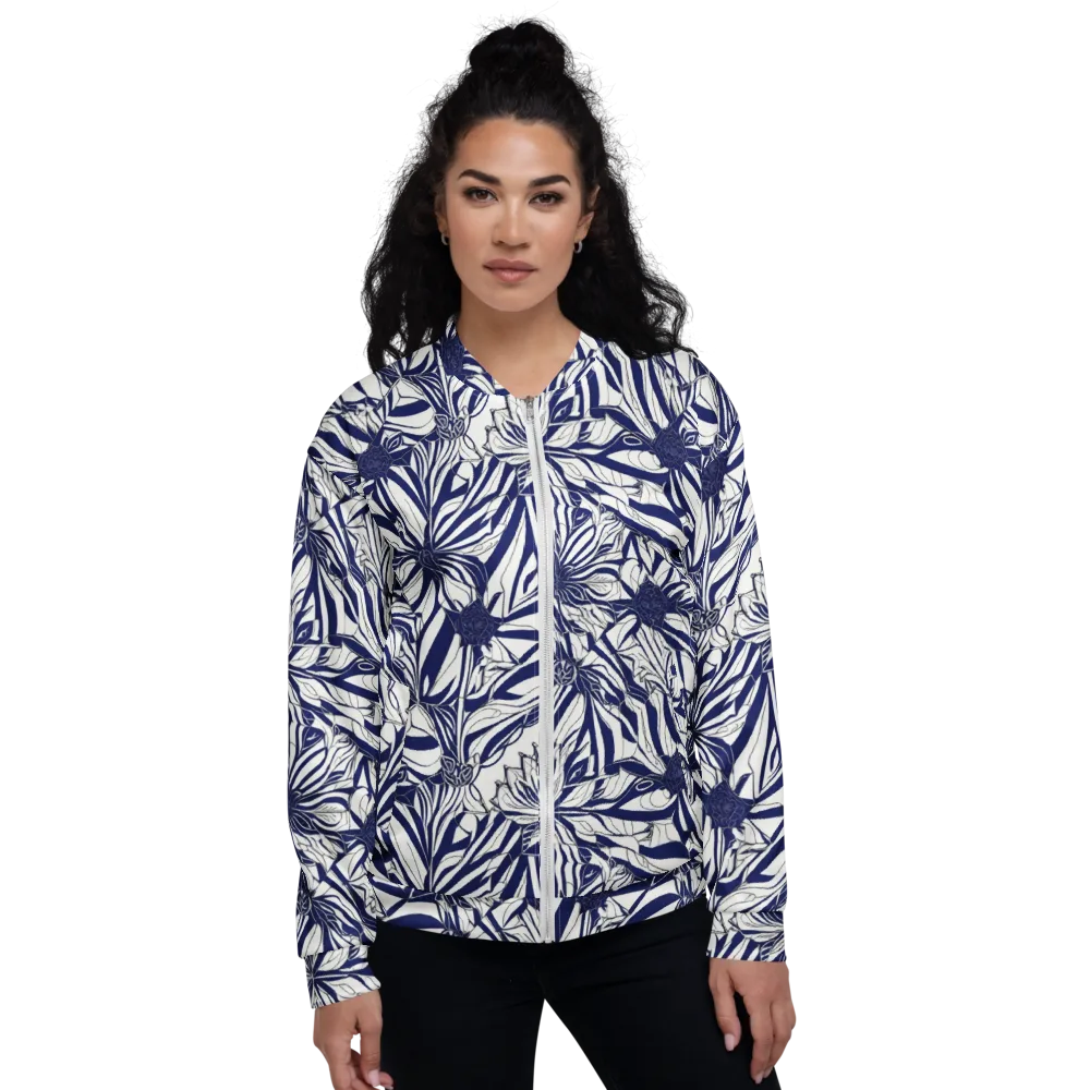 Navy Botanica on Bomber Jacket — Front