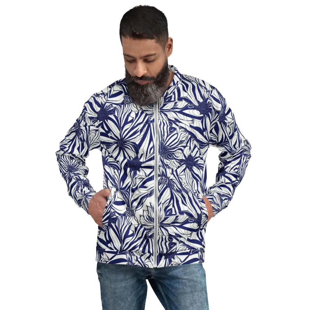 Navy Botanica on Bomber Jacket — Front