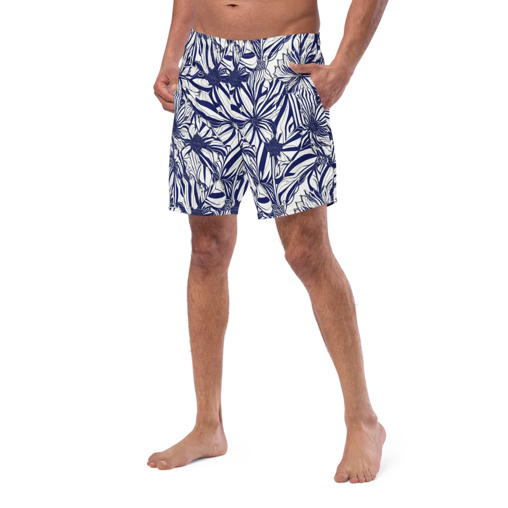 Navy Botanica on Swim Trunks — Left Front