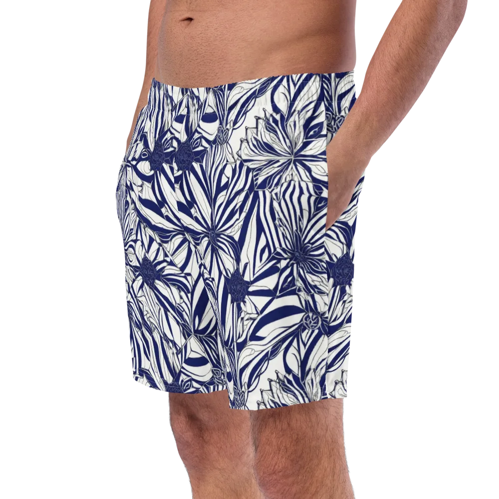 Navy Botanica on Swim Trunks — Left Front