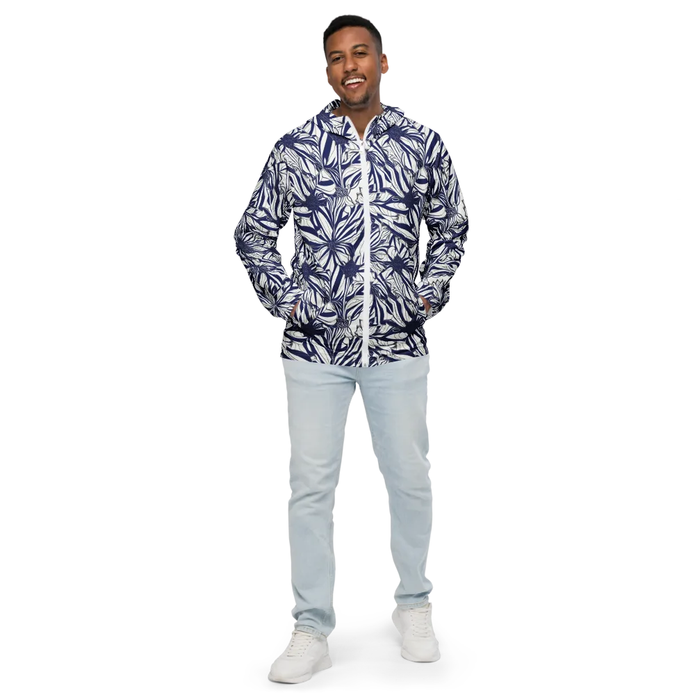 Navy Botanica on Men's Windbreaker — Front