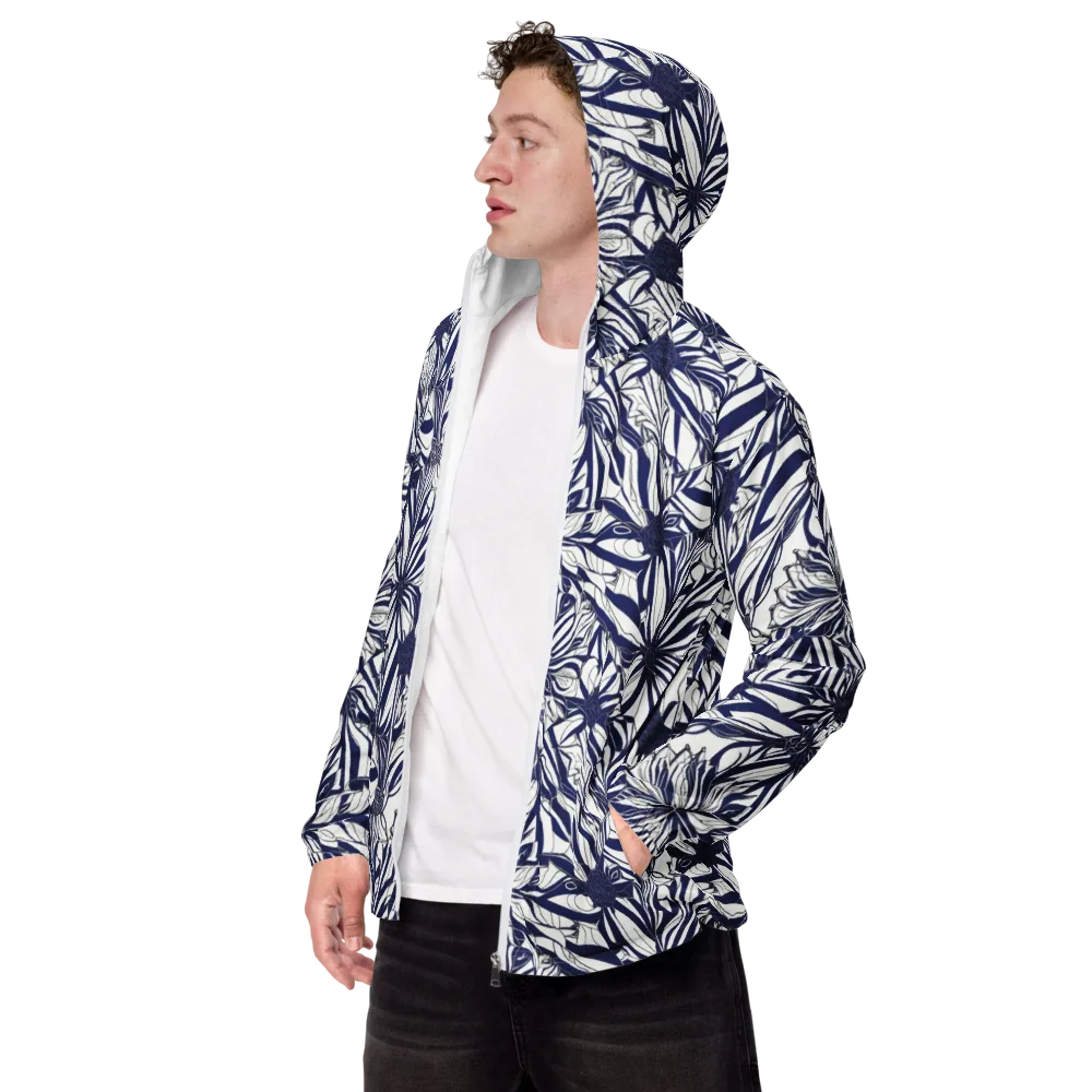 Navy Botanica on Men's Windbreaker — Left Front