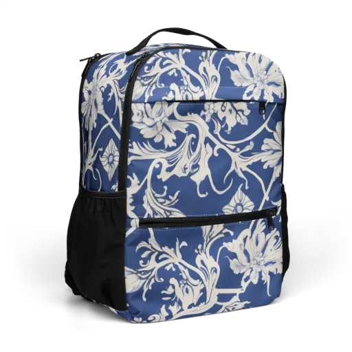 Blue Garden Scroll on a Utility Backpack
