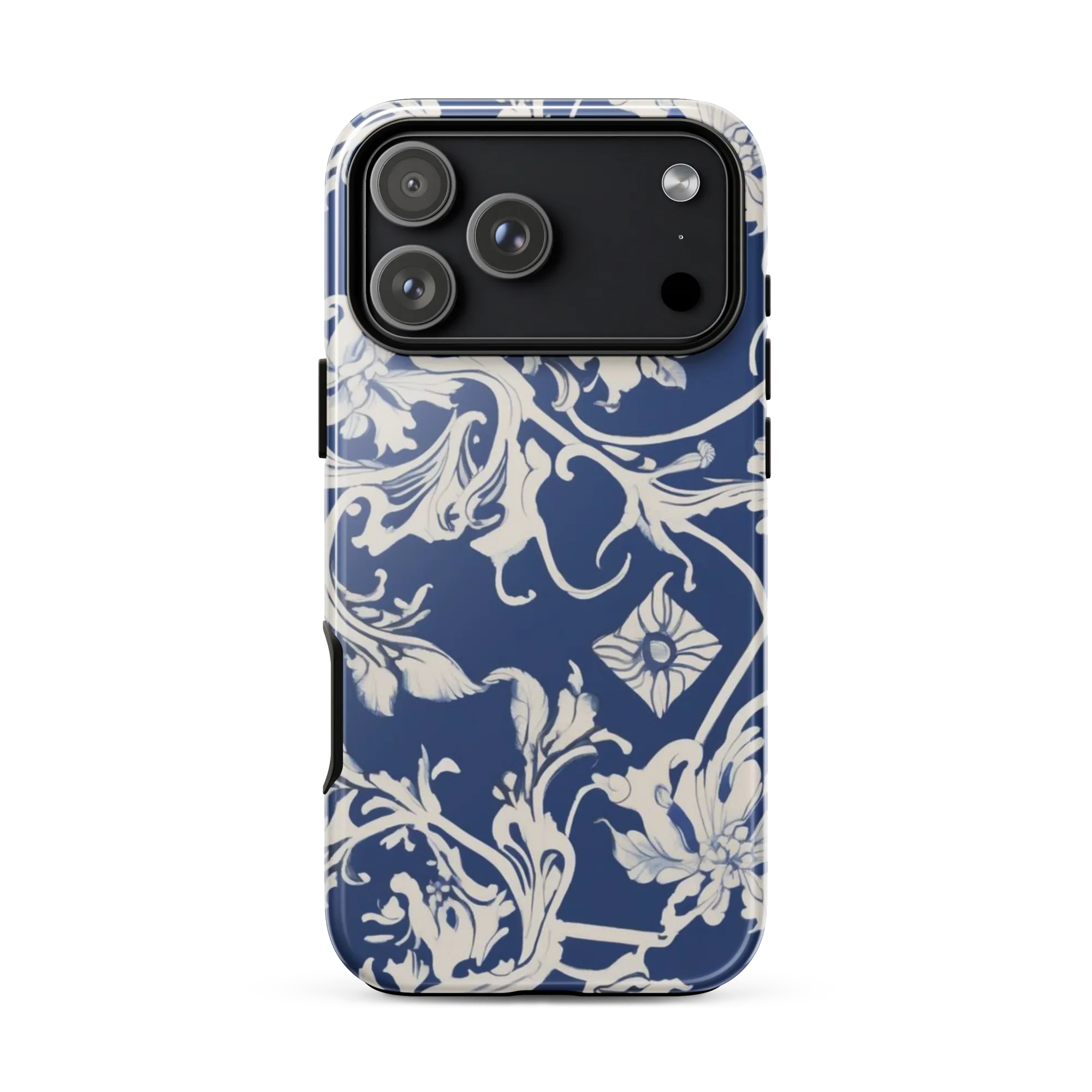 Blue Garden Scroll on Tough Case for iPhone® — Front