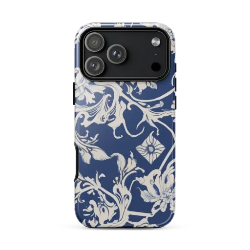 Blue Garden Scroll on a Tough Case for iPhone®