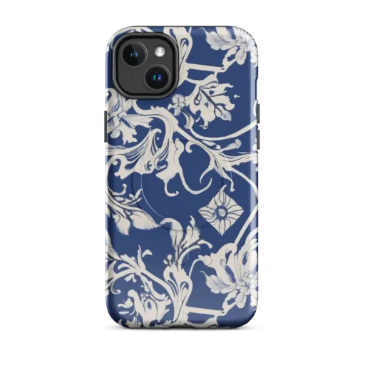 Blue Garden Scroll on a MagSafe Tough Case for iPhone®