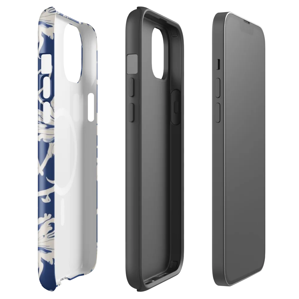 Blue Garden Scroll on MagSafe Tough Case for iPhone® — Front