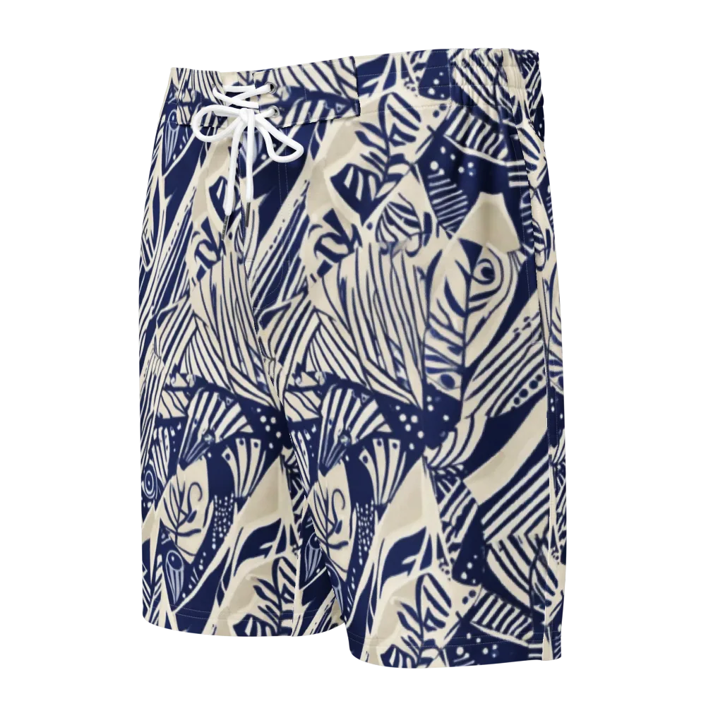 Indigo Jungle on Men's Board Shorts — Front