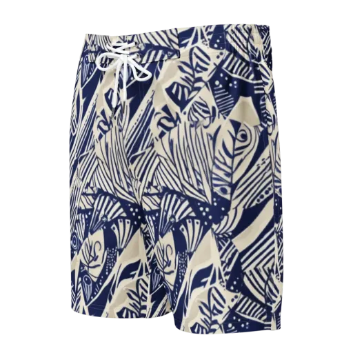 Indigo Jungle on a Men's Board Shorts