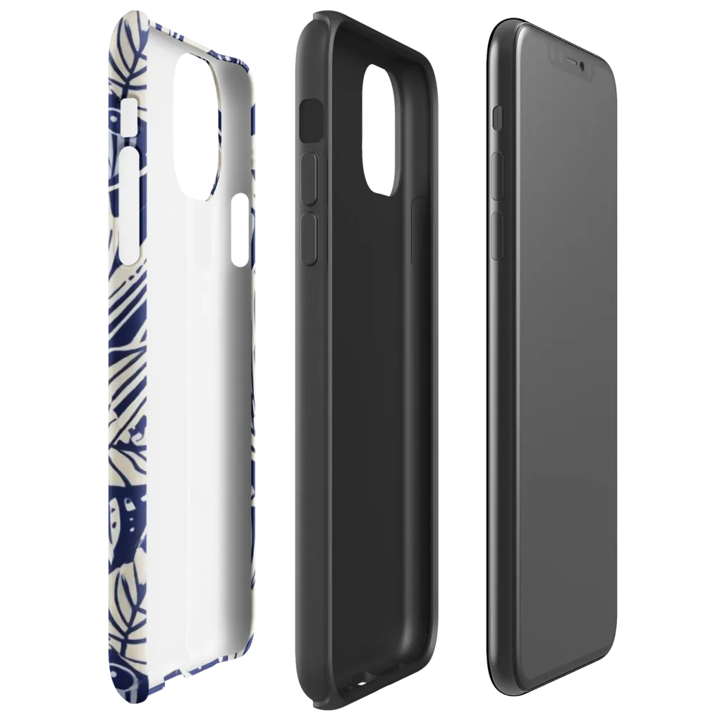 Indigo Jungle on Tough Case for iPhone® — Right