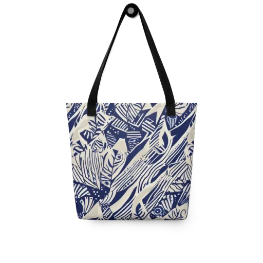 Indigo Jungle on a Tote Bag
