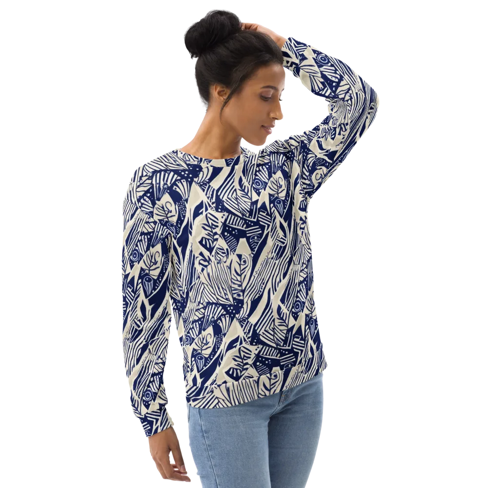 Indigo Jungle on Sweatshirt — Right Front