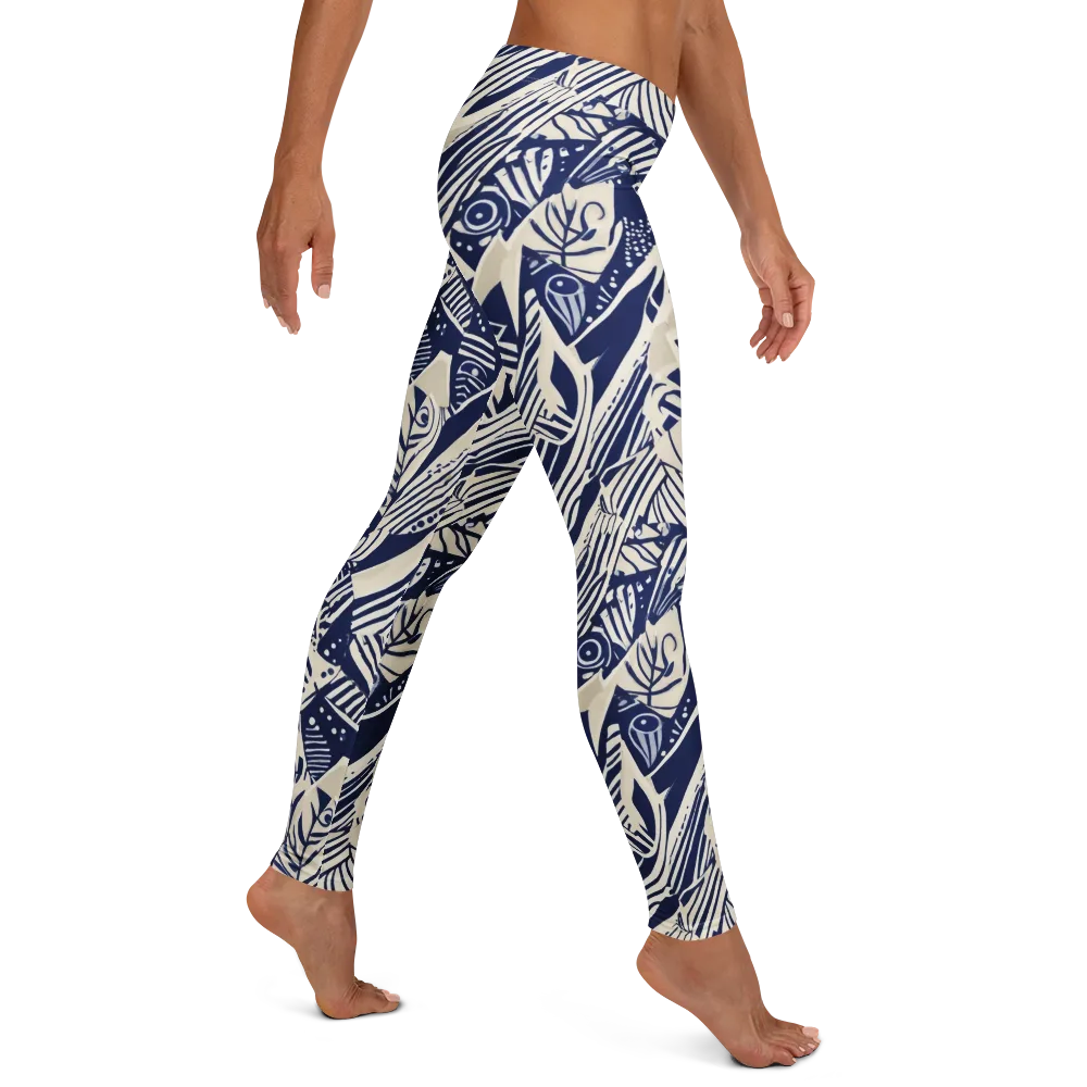 Indigo Jungle on Leggings — Right