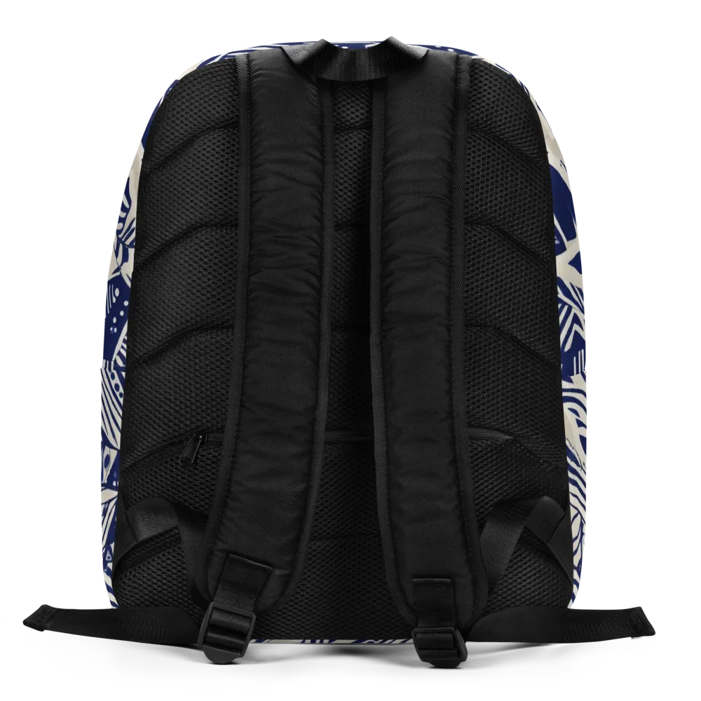 Indigo Jungle on Minimalist Backpack — Back