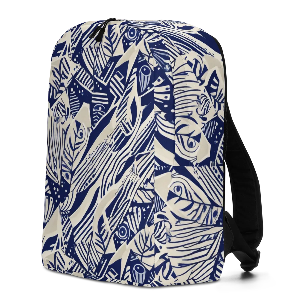 Indigo Jungle on Minimalist Backpack — Left