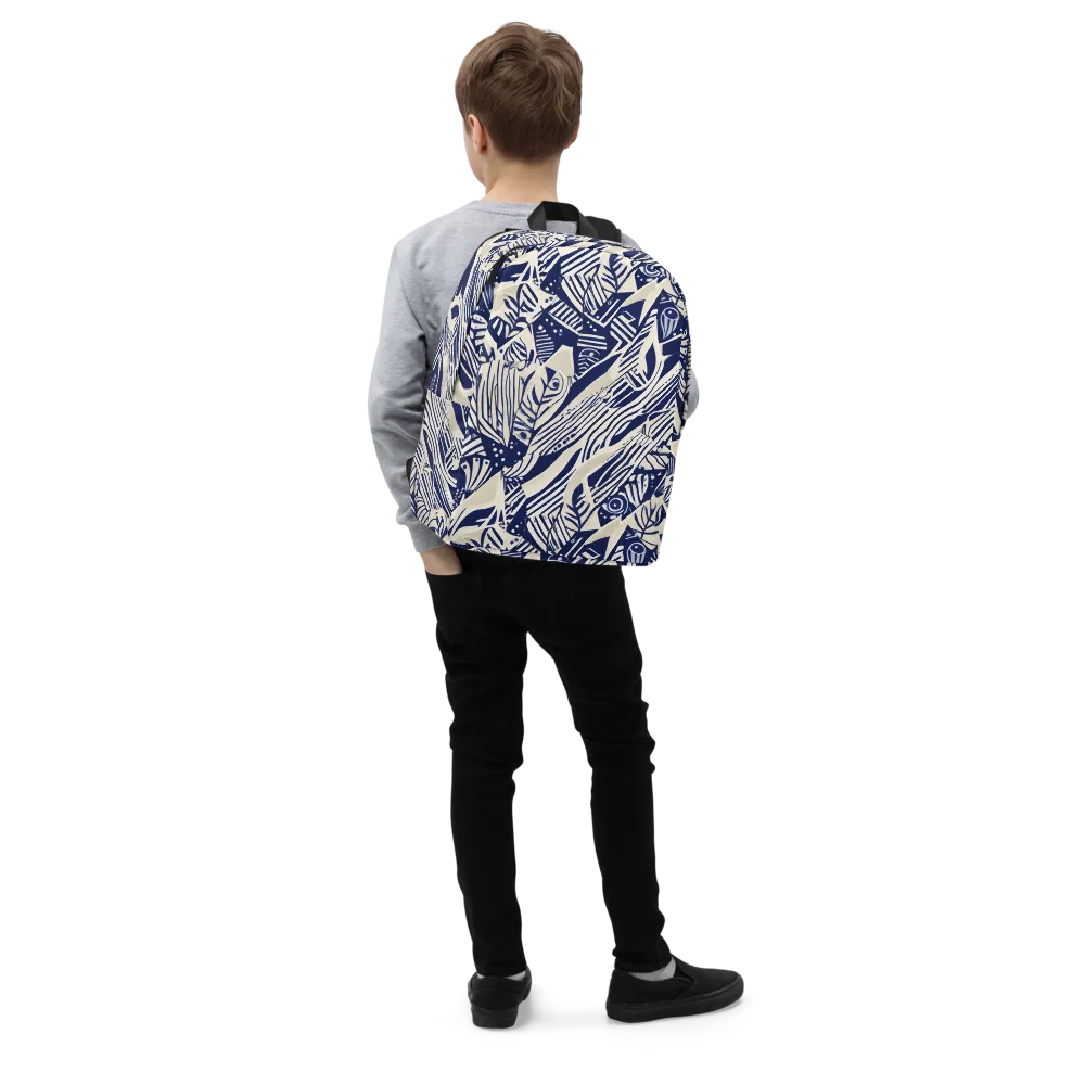 Indigo Jungle on Minimalist Backpack — Right Front