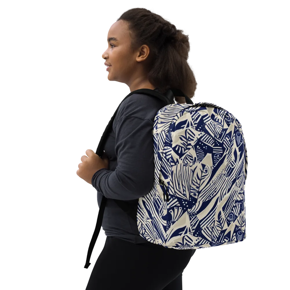 Indigo Jungle on Minimalist Backpack — Right Front