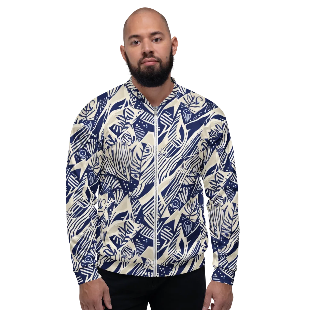 Indigo Jungle on Bomber Jacket — Front