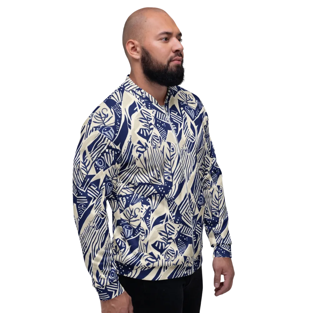 Indigo Jungle on Bomber Jacket — Right