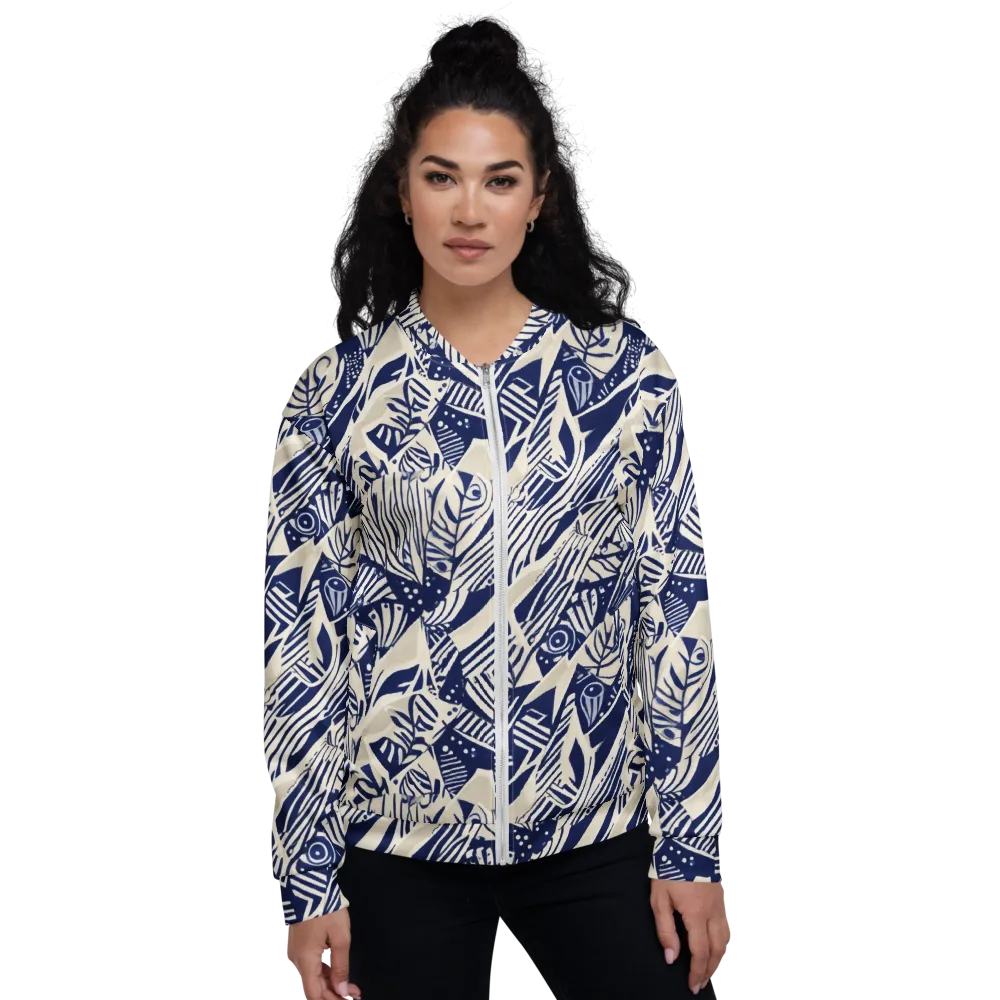Indigo Jungle on Bomber Jacket — Front