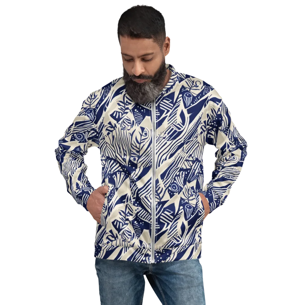 Indigo Jungle on Bomber Jacket — Front