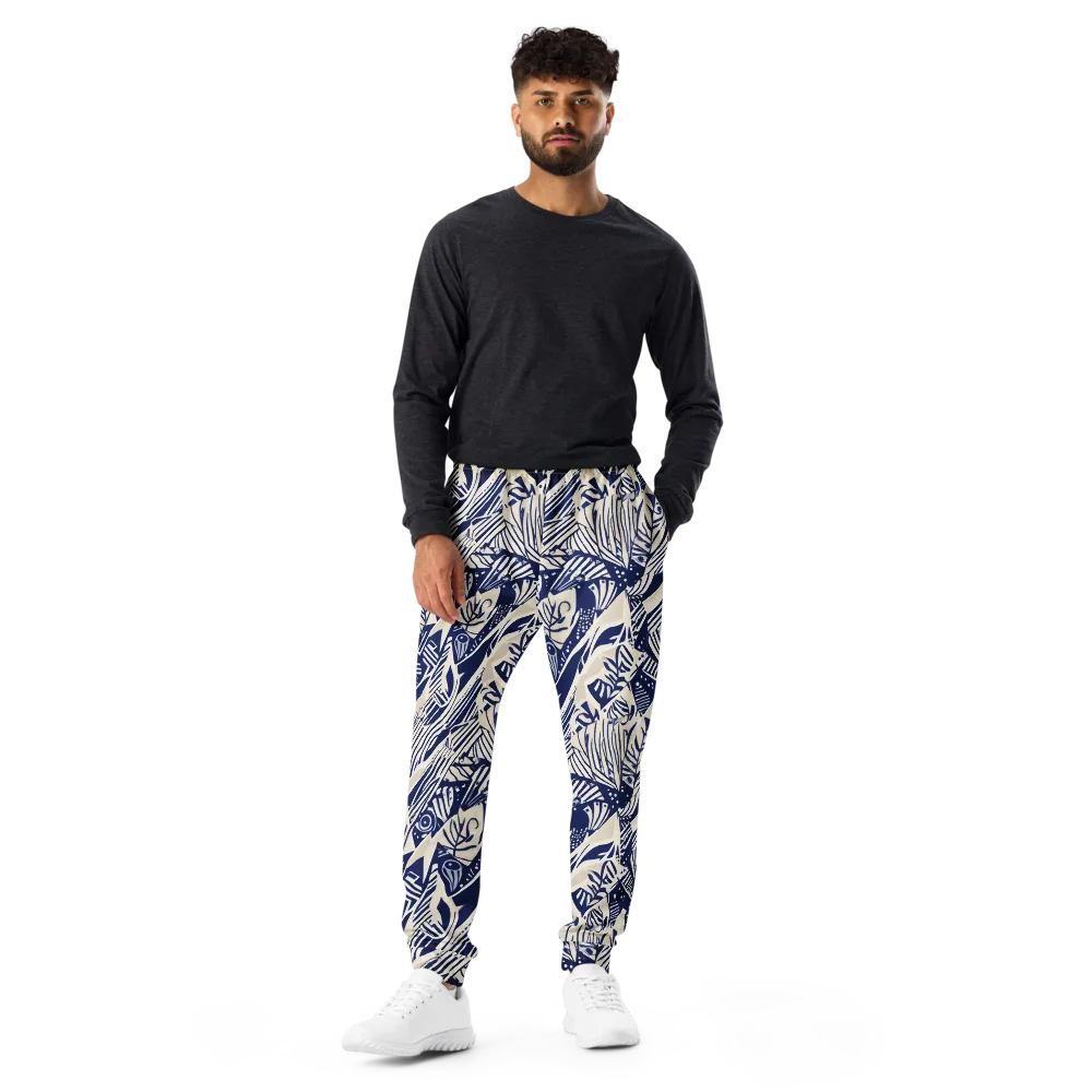 Indigo Jungle on Men's Joggers — Front
