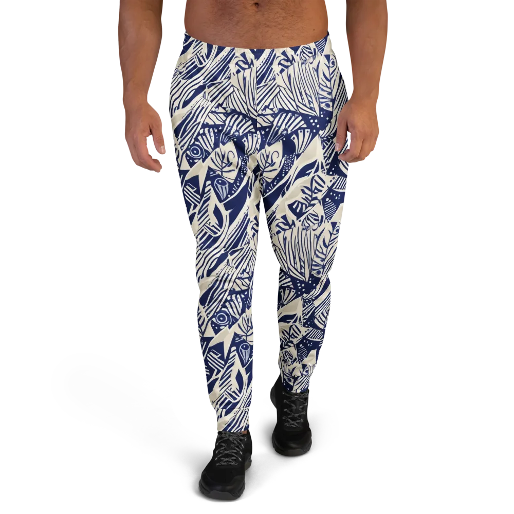 Indigo Jungle on Men's Joggers — Front