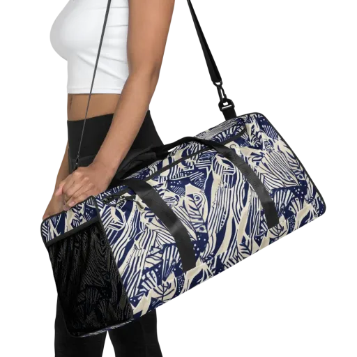 Indigo Jungle on a Duffle Bag