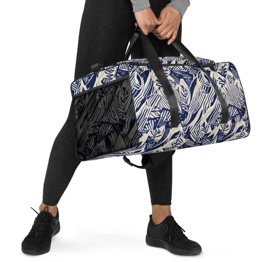 Indigo Jungle on Duffle Bag — Right Front