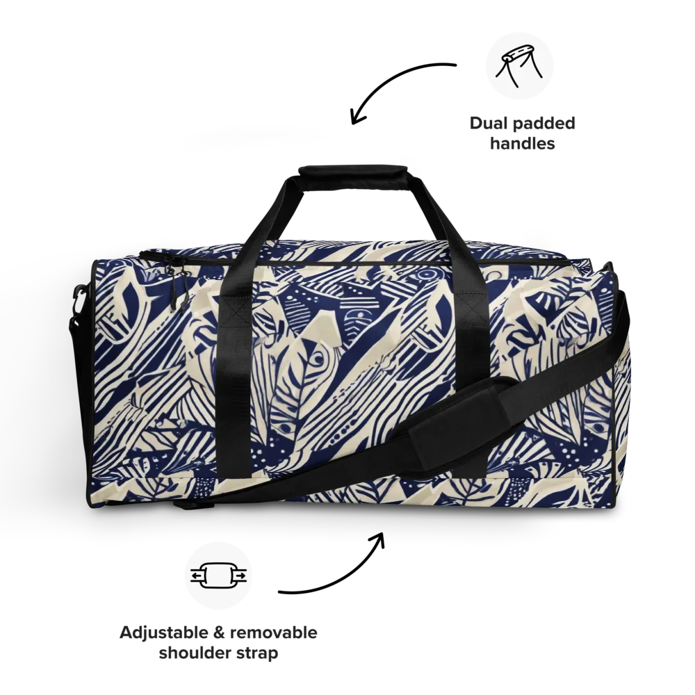 Indigo Jungle on Duffle Bag — Front
