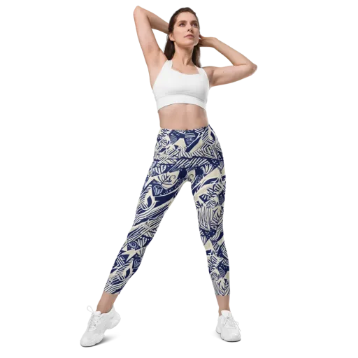 Indigo Jungle on a Leggings with Pockets