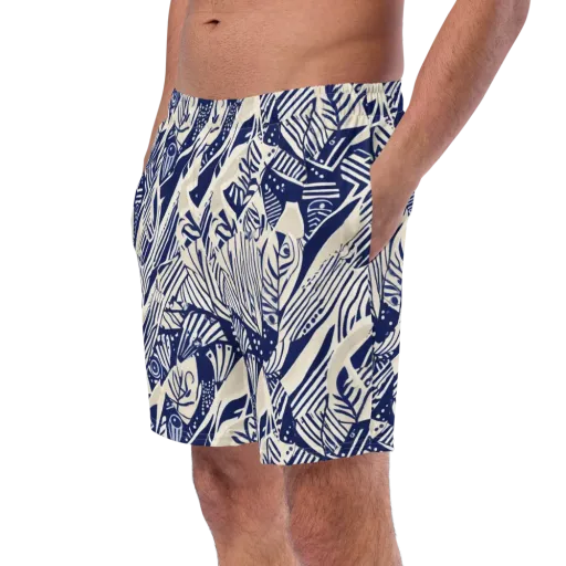 Indigo Jungle on a Swim Trunks