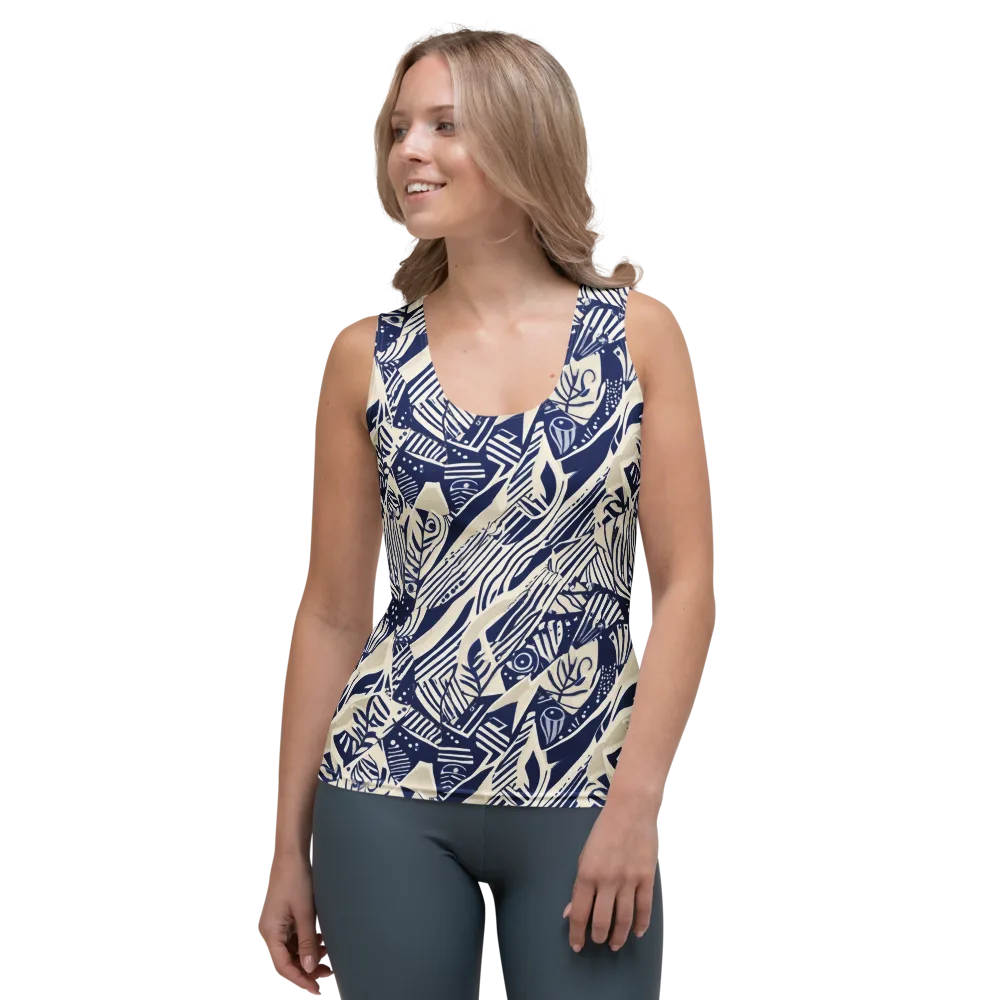 Indigo Jungle on Women's Tank Top — Front