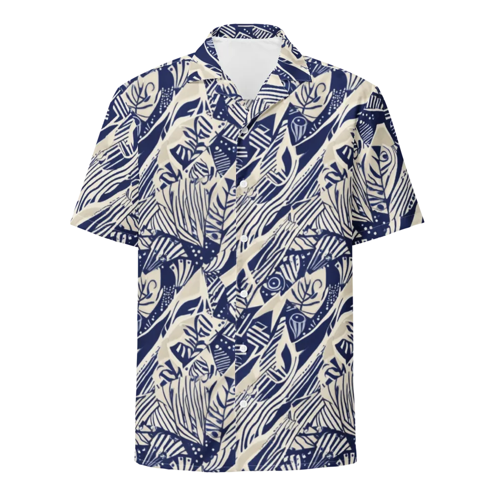 Indigo Jungle on Button Shirt — Front