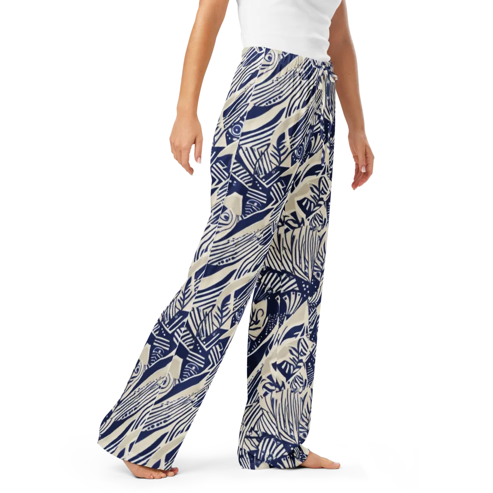 Indigo Jungle on Women's Pajama Pants — Right Front