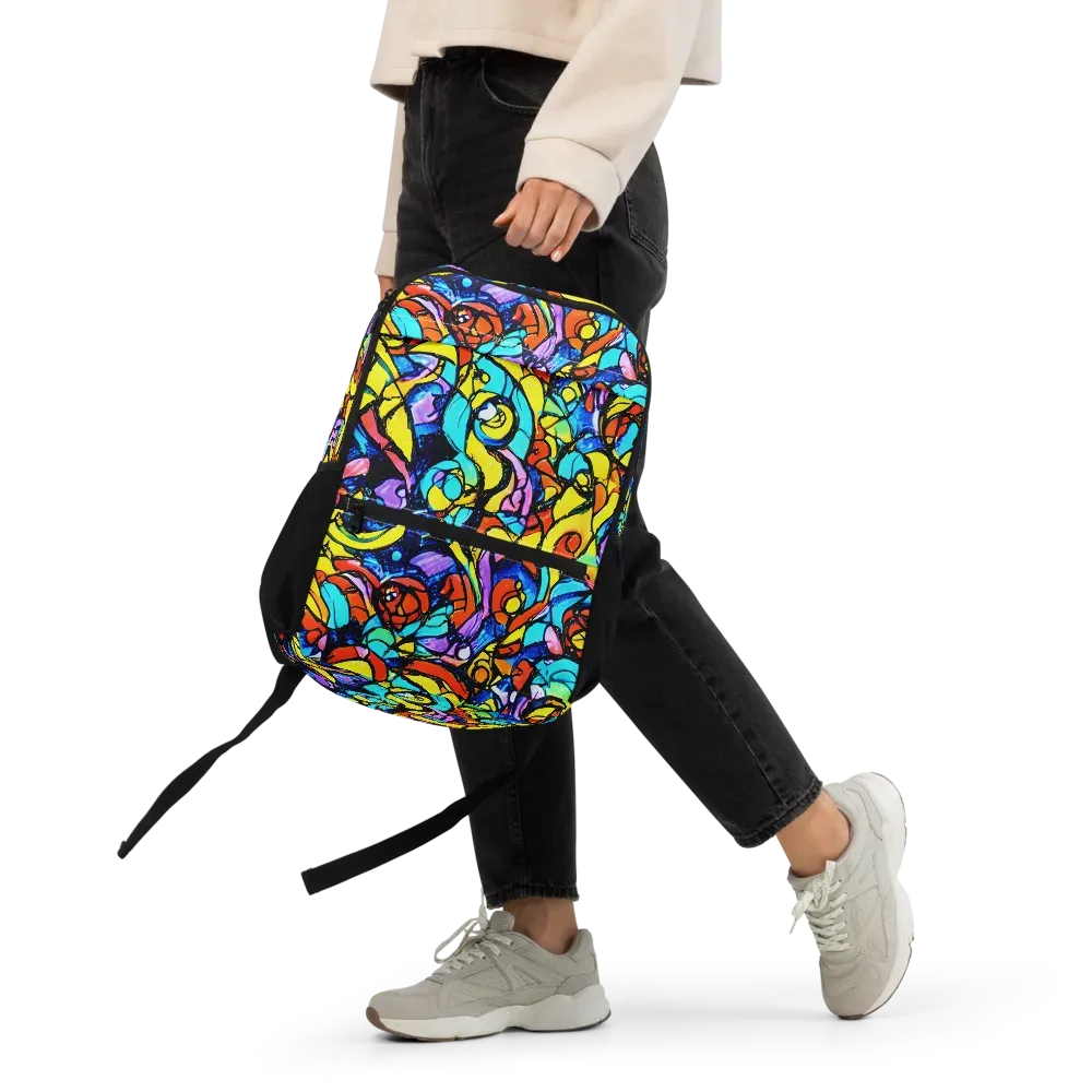 Stained Glass Fever on Utility Backpack — Front