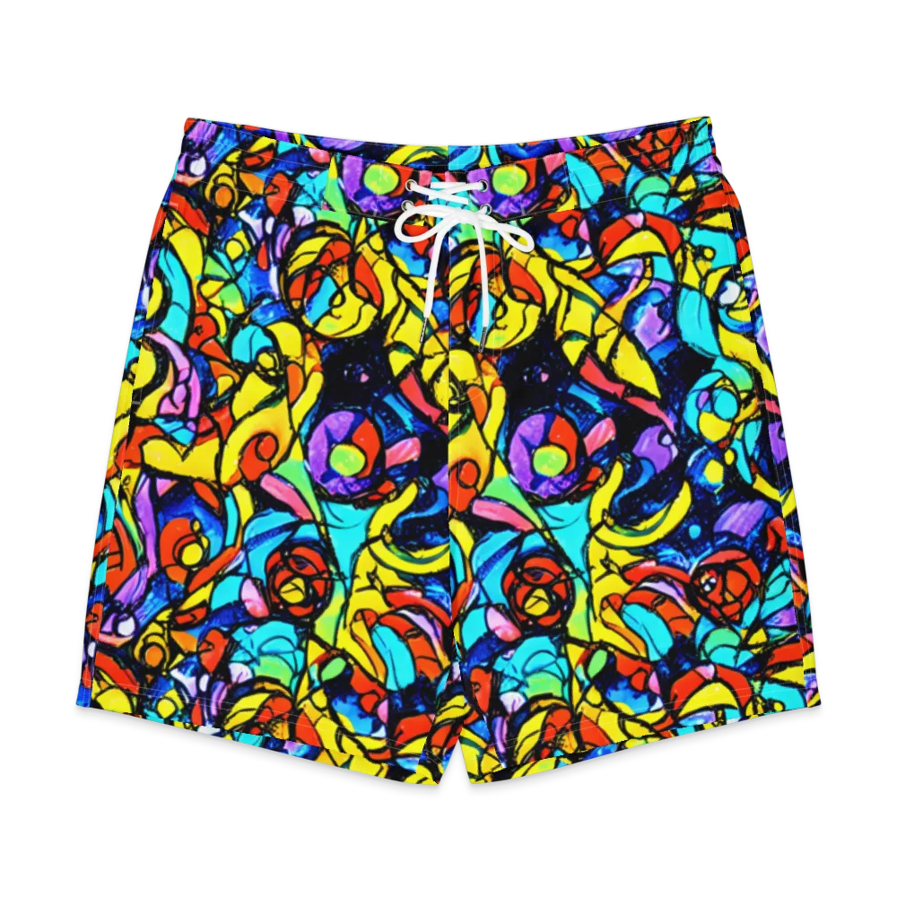 Stained Glass Fever on Men's Board Shorts — Front