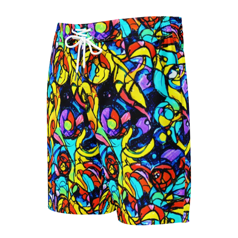 Stained Glass Fever on Men's Board Shorts — Front