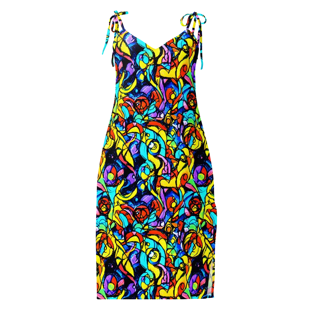 Stained Glass Fever on Slip Dress — Front