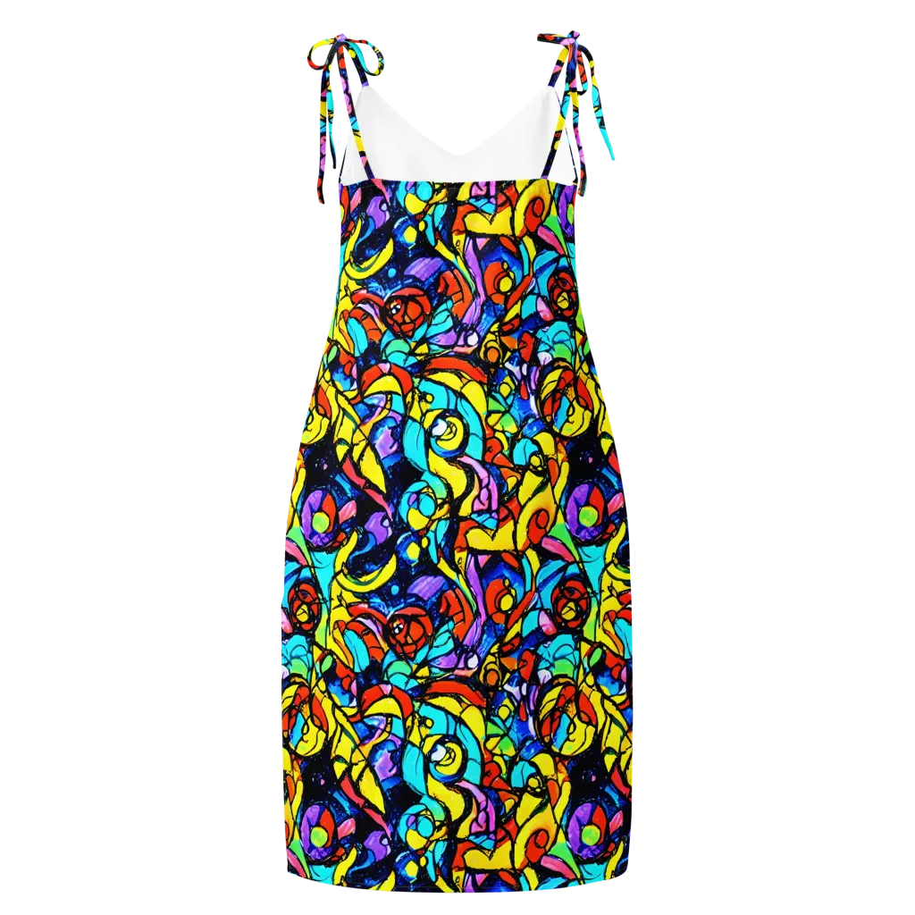 Stained Glass Fever on Slip Dress — Back