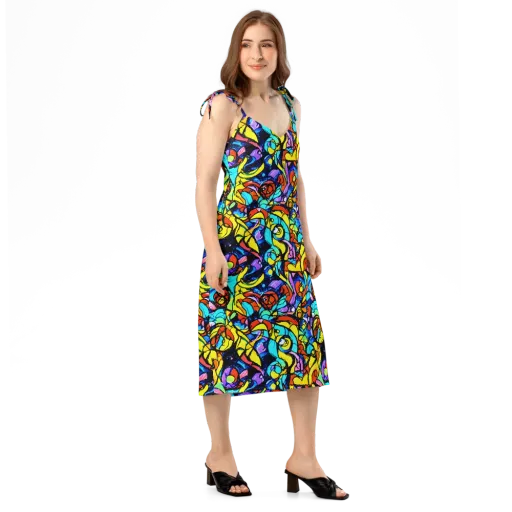 Stained Glass Fever on a Slip Dress