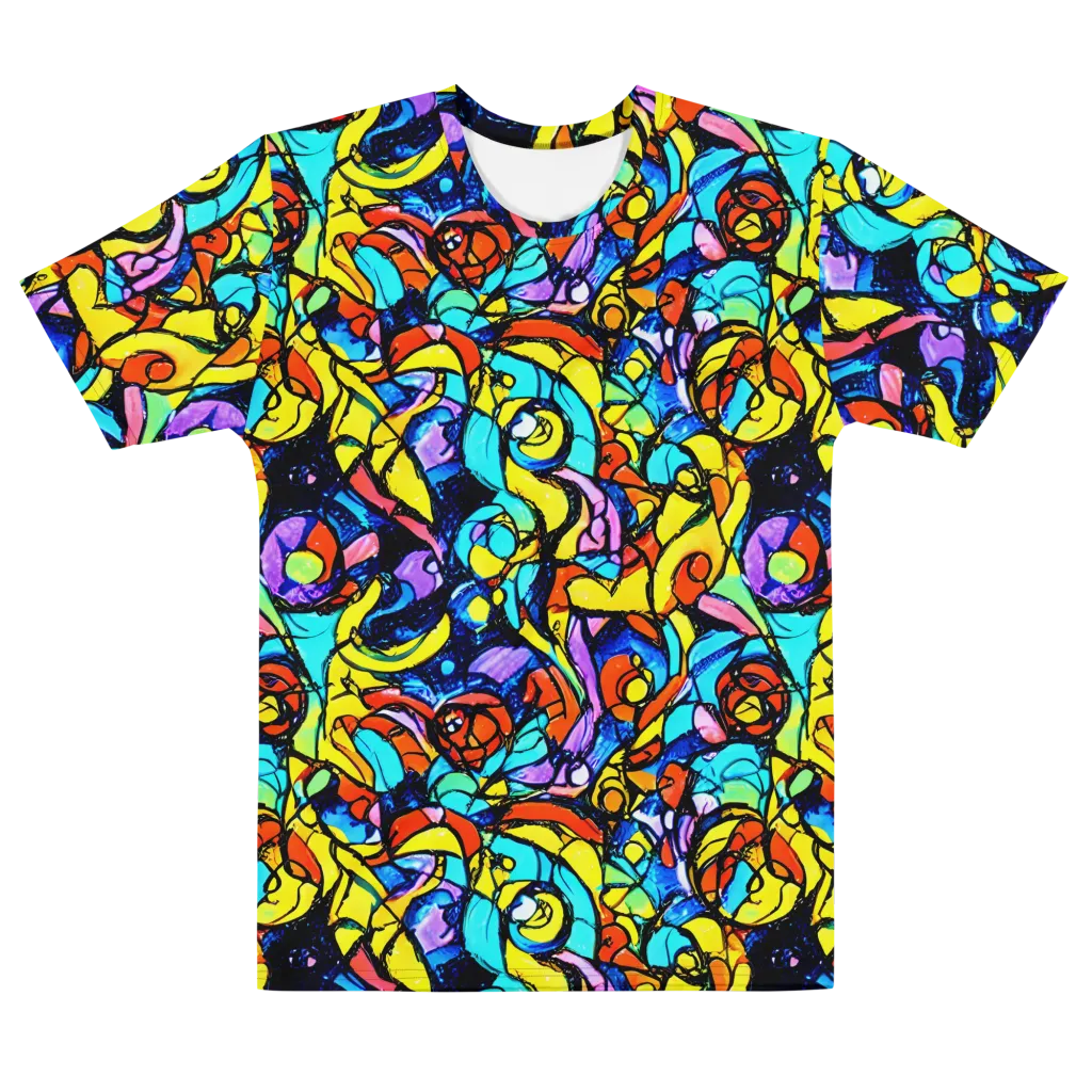 Stained Glass Fever on Men's Cotton Crew Neck T-Shirt — Front