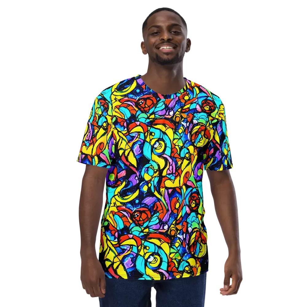 Stained Glass Fever on Men's Crew Neck T-Shirt — Front