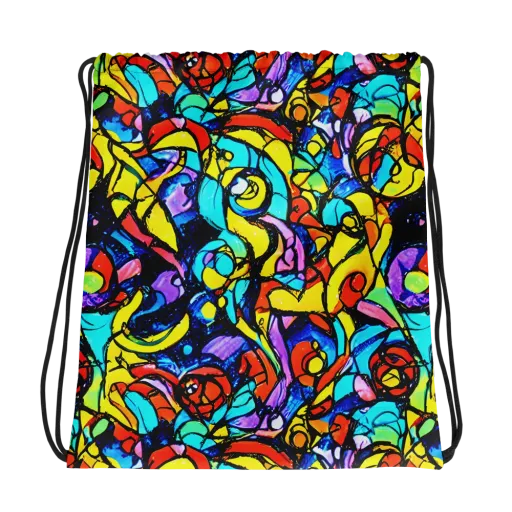 Stained Glass Fever on a Drawstring Bag