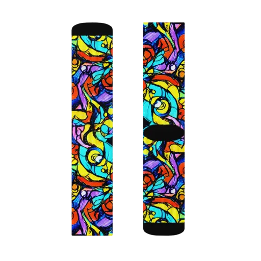 Stained Glass Fever on a Socks