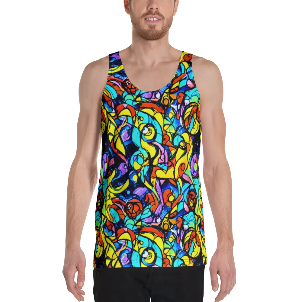 Stained Glass Fever on Men's Tank Top — Front
