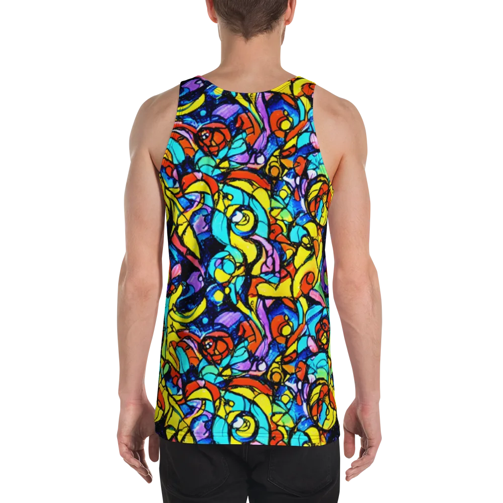 Stained Glass Fever on Men's Tank Top — Back
