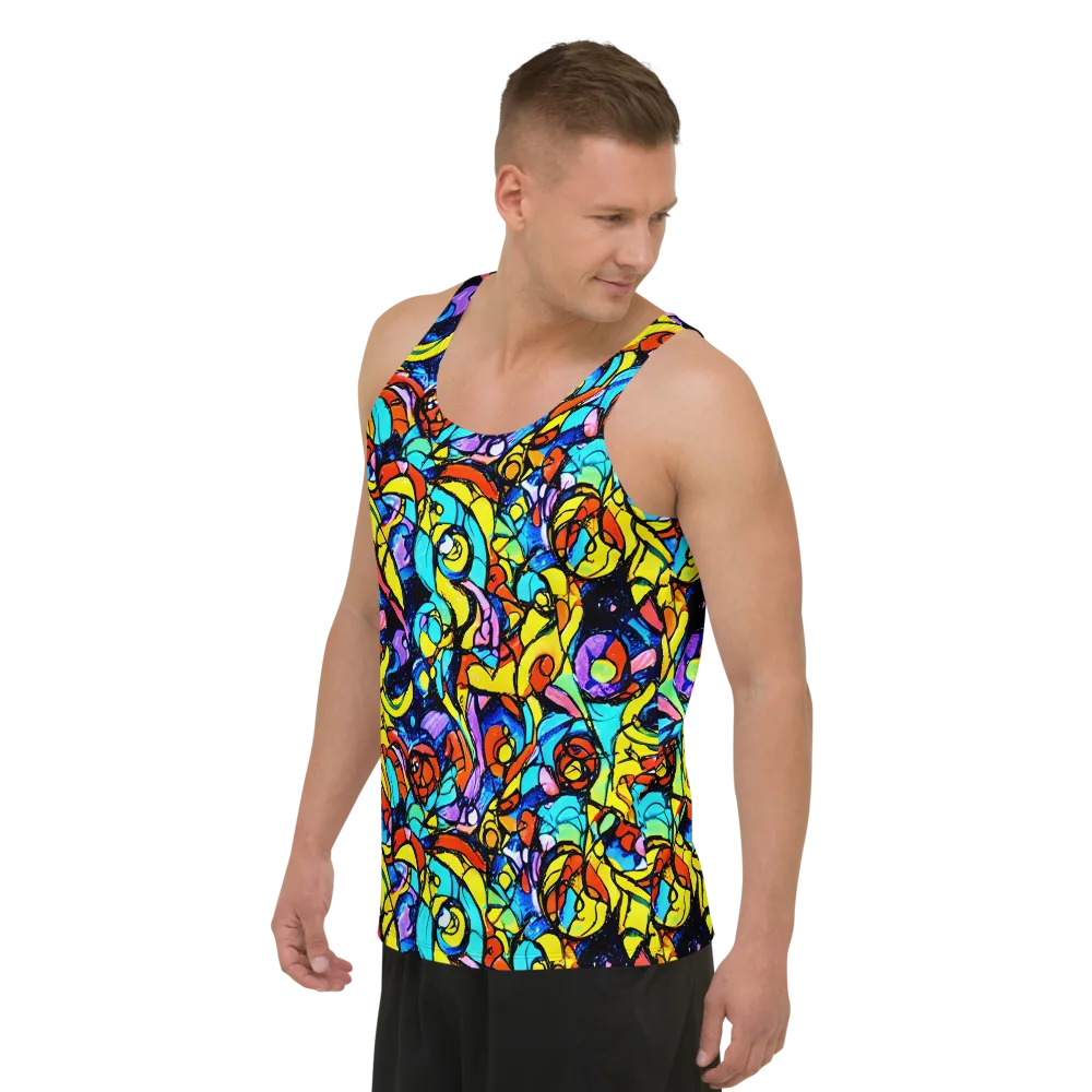 Stained Glass Fever on Men's Tank Top — Left Front