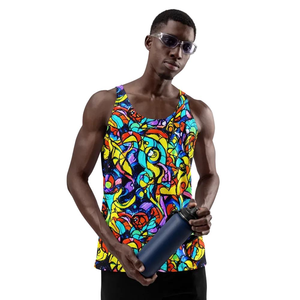 Stained Glass Fever on Men's Tank Top — Front